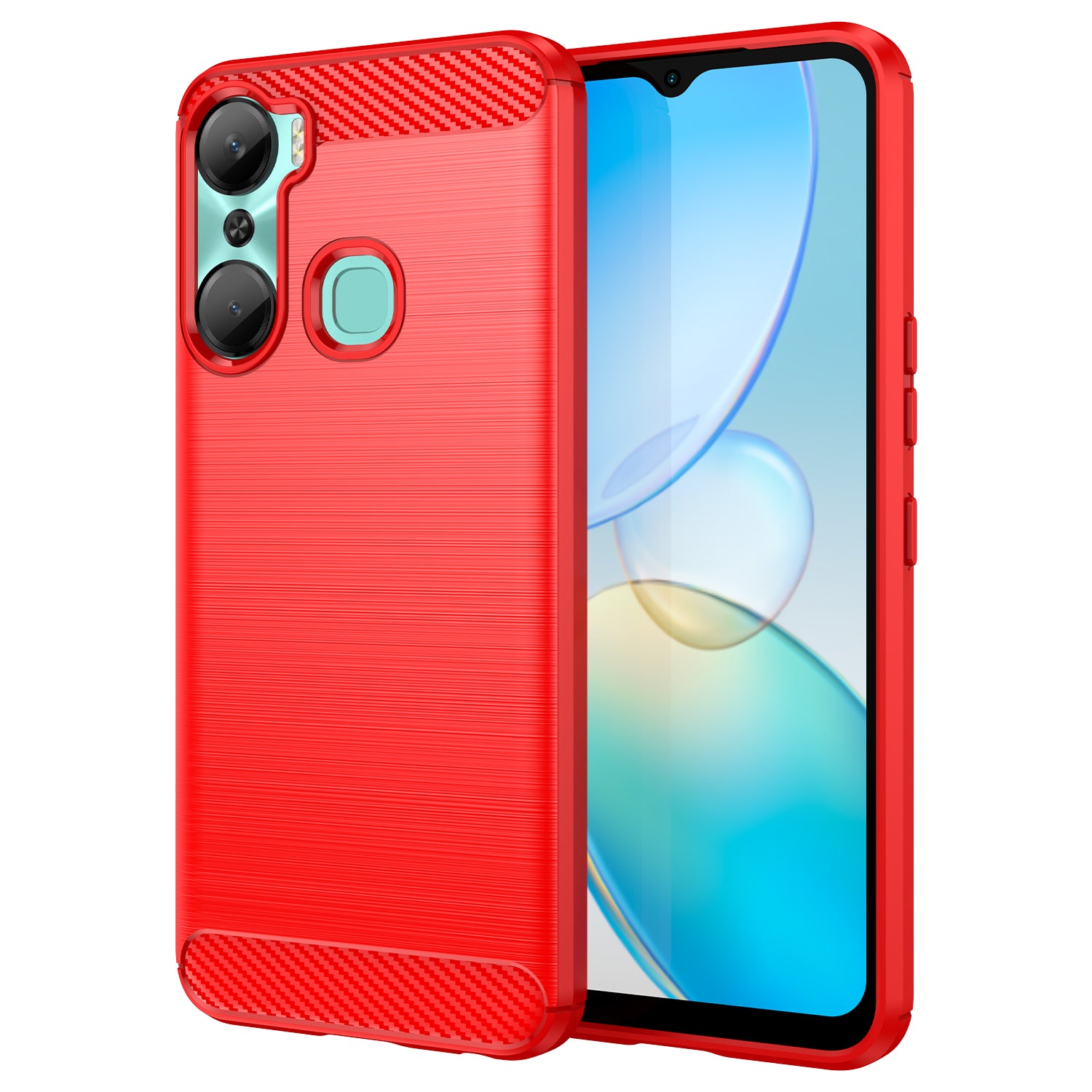 For Infinix Hot 12 Pro 4G Carbon Fiber Texture Phone Case Shockproof TPU Brushed Surface Protective Cover For Infinix Hot 12 Pro 4G Carbon Fiber Texture Phone Case Shockproof TPU Brushed Surface Protective Cover